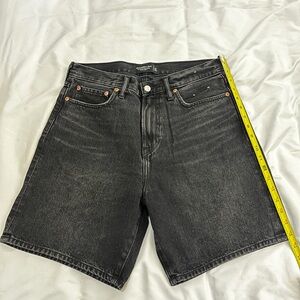 Abercrombie Black Denim Shorts 32